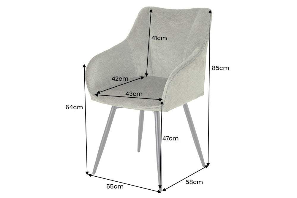 AVIGNON zöld polyester zsenília forgószék