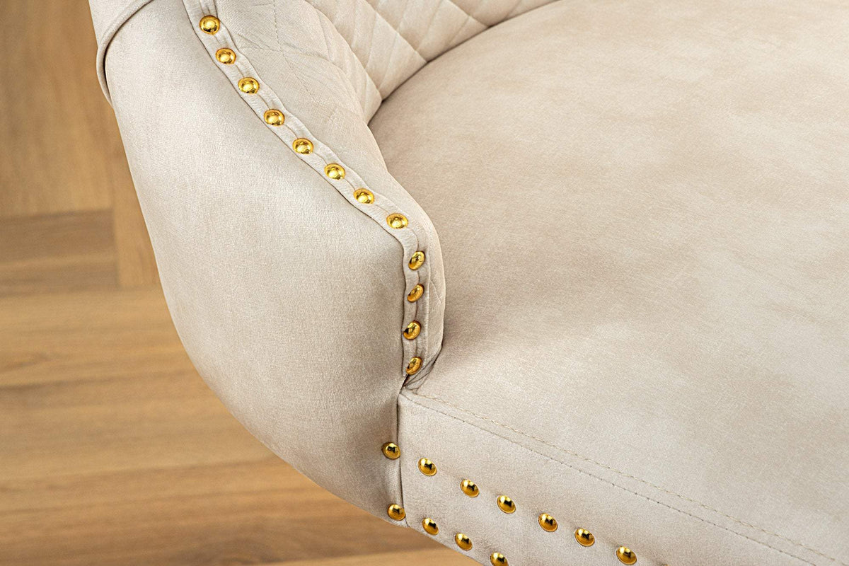 CASTLE bézs bársony bárszék