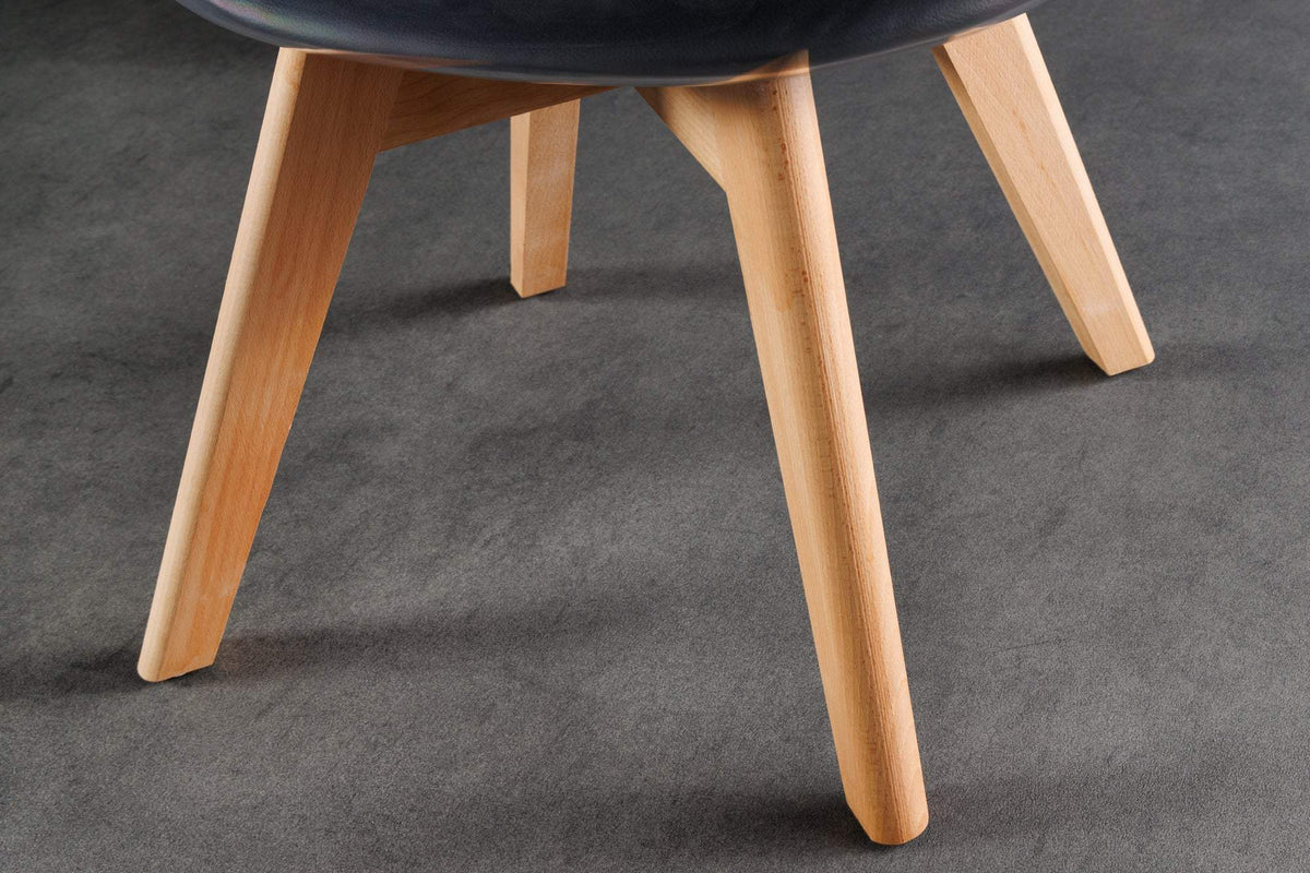 SCANDINAVIA átlátszó és fekete műbőr szék