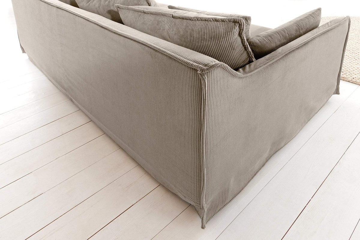 HEAVEN szürkésbarna kordbársony kanapé