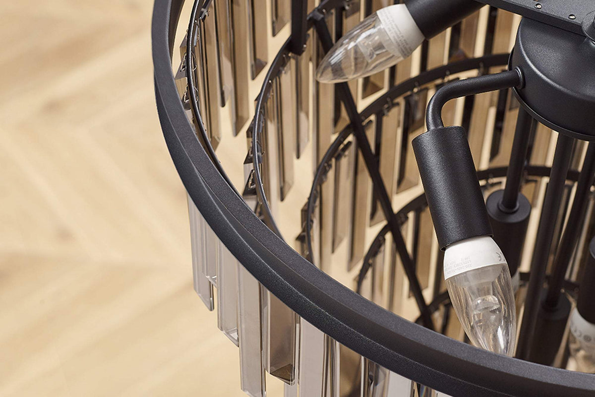 CRYSTAL fekete üveg csillár