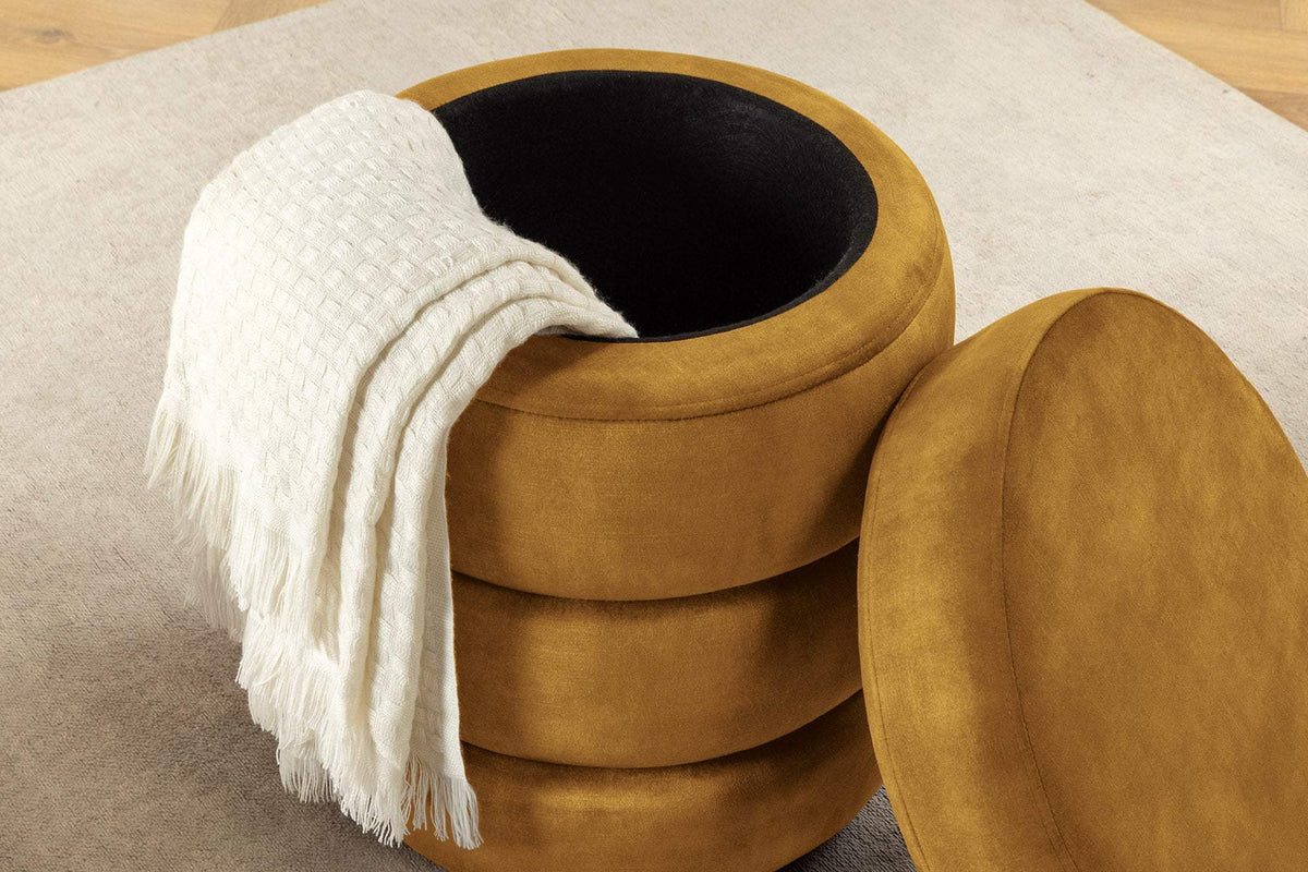 VOQUE sárga bársony lábtartó