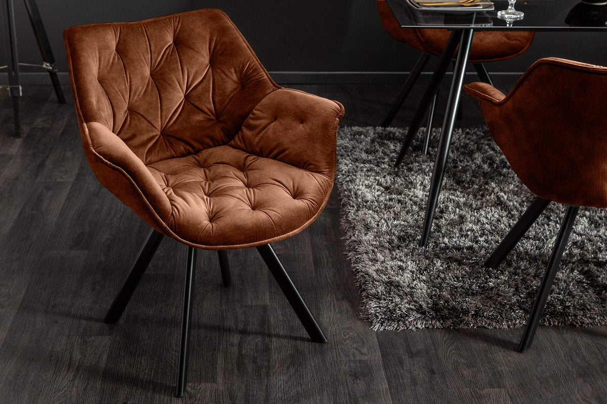 THE DUTCH COMFORT barna bársony forgószék