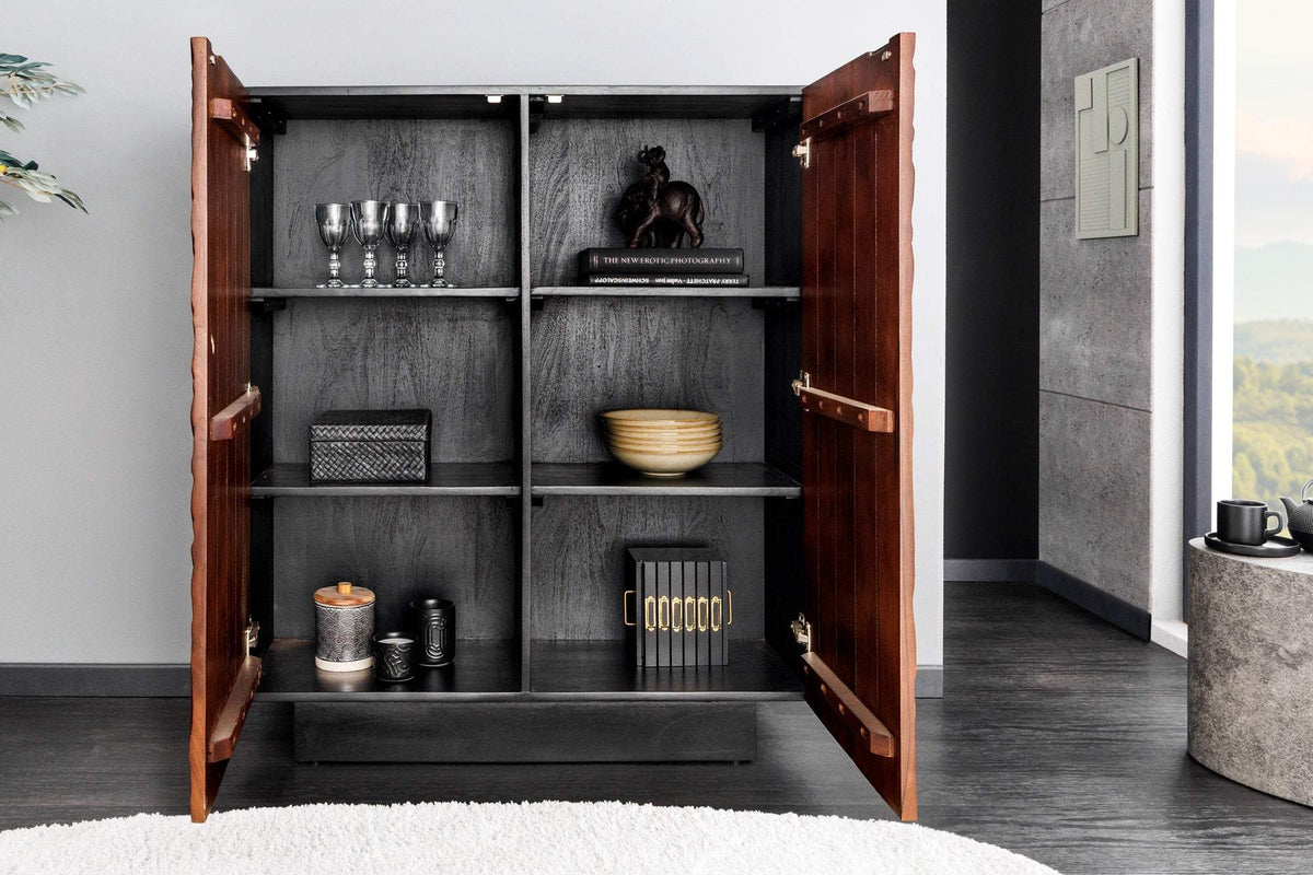 FLUID barna akácfa tálalószekrény 110 cm