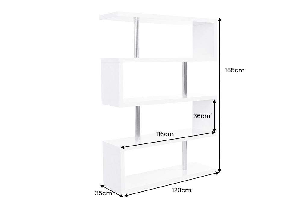 SNAKE fehér mdf polc