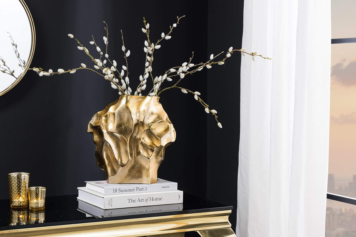 LIQUID arany váza 25cm