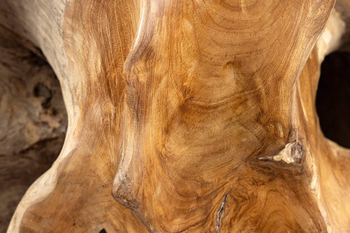 ROOT barna uszadékfa konzolasztal - ÜVEGLAP NÉLKÜL