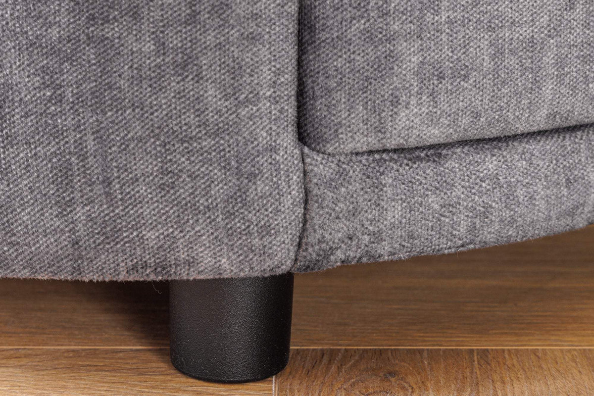 SIGNUM LED szürke bársony kerek éjjeliszekrény