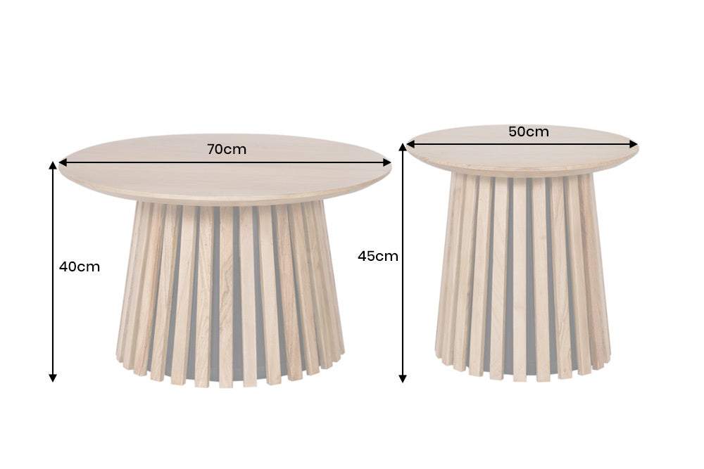 VALHALLA barna akácfa dohányzóasztal