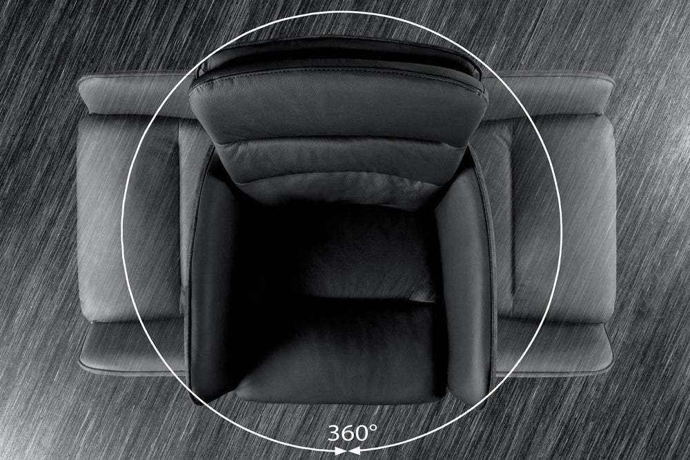 BIG GEORGE fekete bőr bárszék