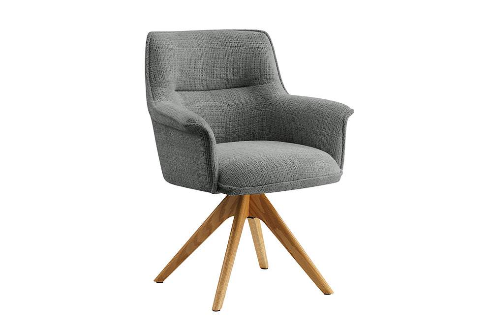 LE GRAND szürke polyester zsenília forgószék