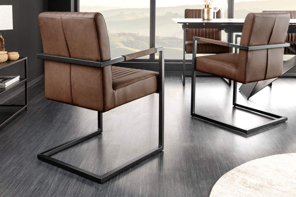 BIG ASTON sötétbarna bőr szék