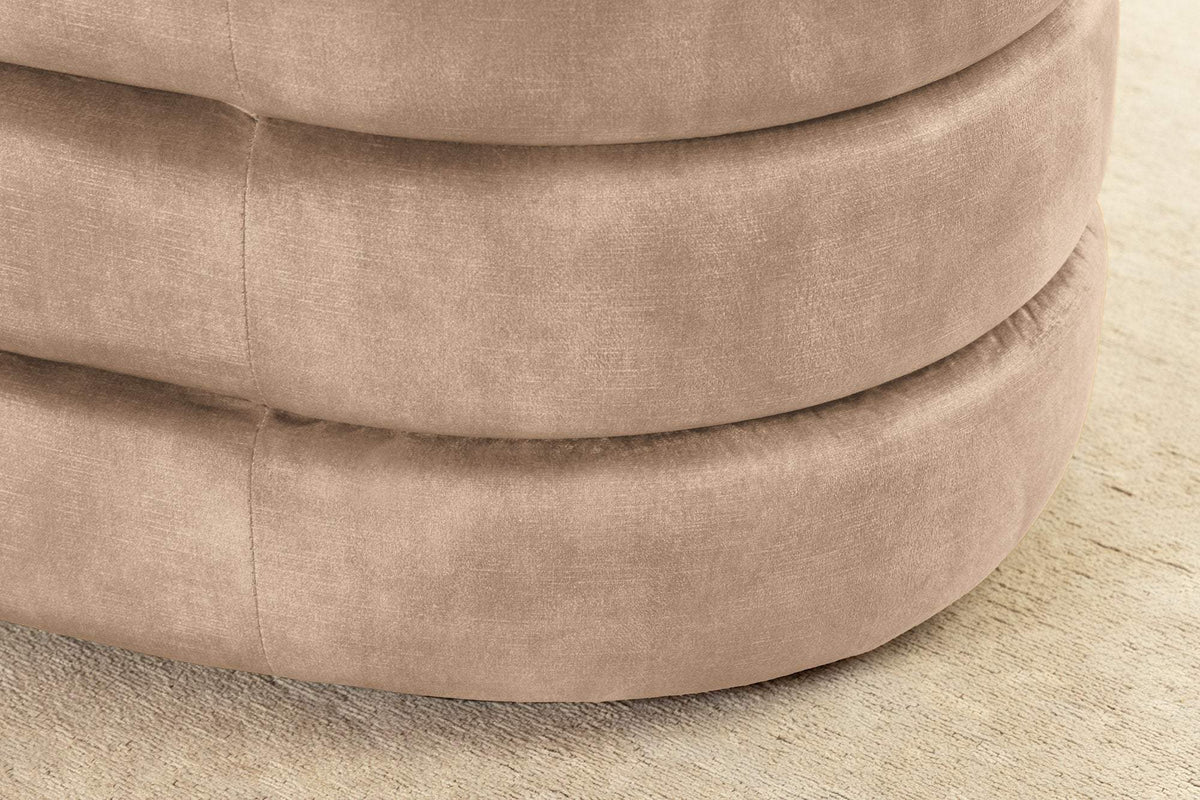 VOQUE bézs bársony ülőpad