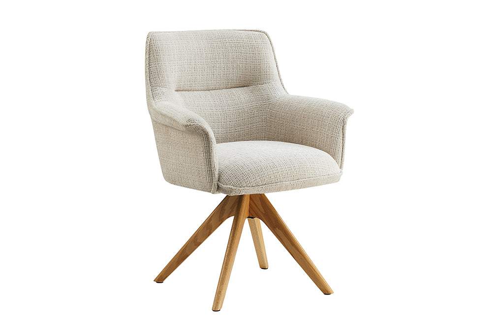 LE GRAND bézs polyester zsenília forgószék