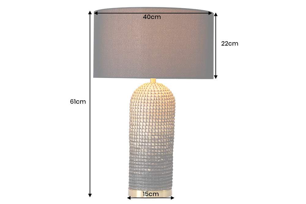 ZEA fekete fonott asztali lámpa