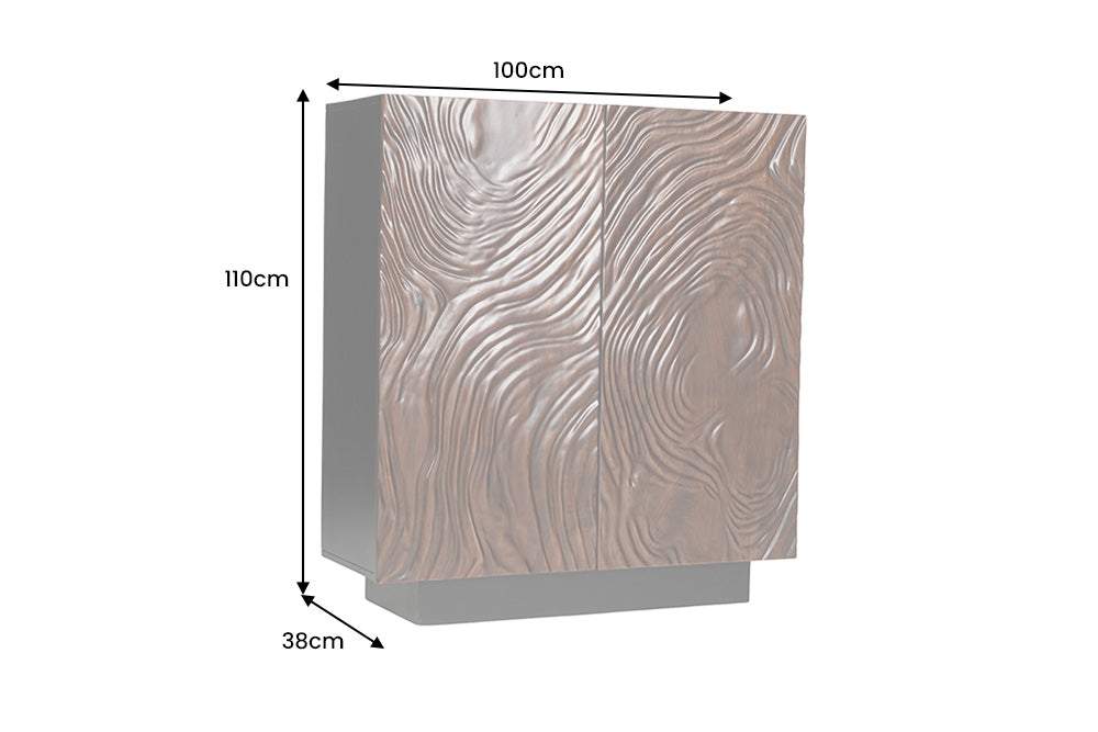 FLUID barna akácfa tálalószekrény 110 cm