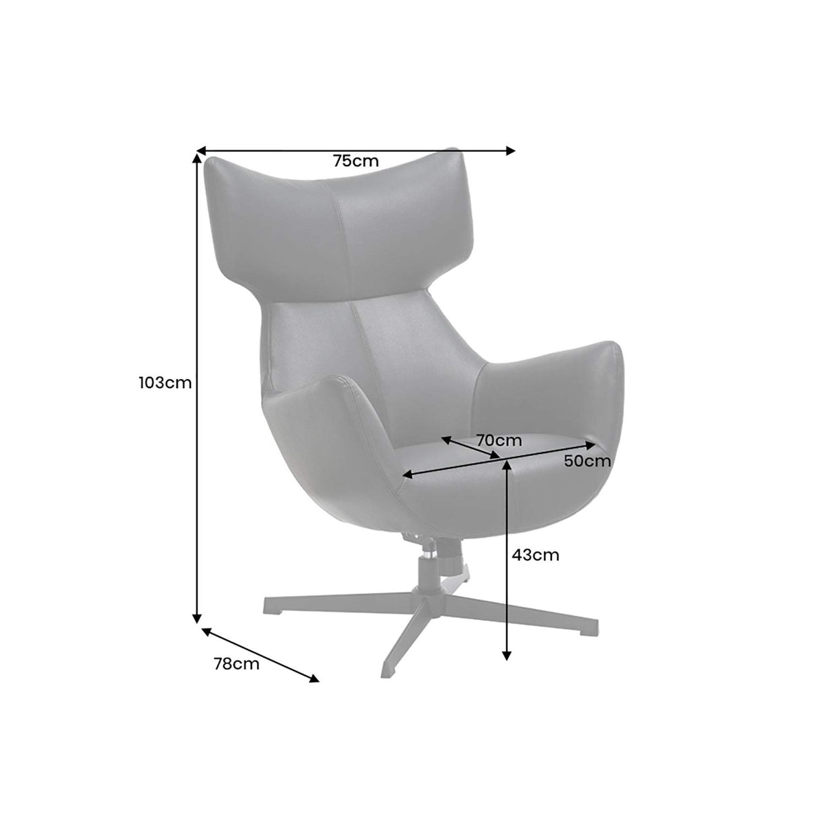 VOGUE barna műbőr fotel