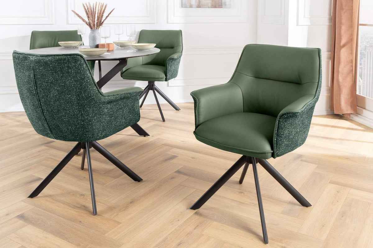 LE GRAND zöld bőr forgószék