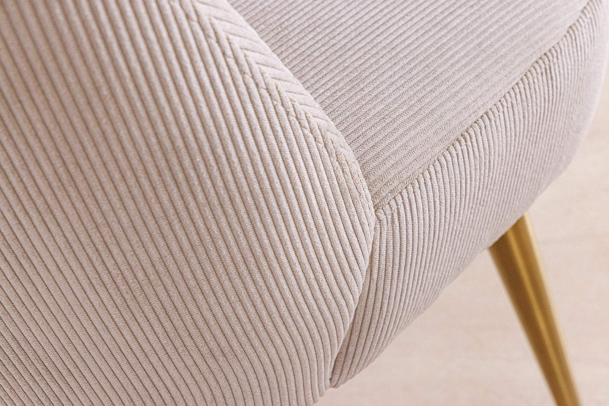 MIA CASA bézs kordbársony szék