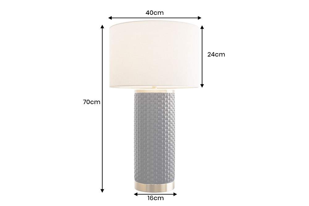 ELEGANCIA fekete kerámia asztali lámpa