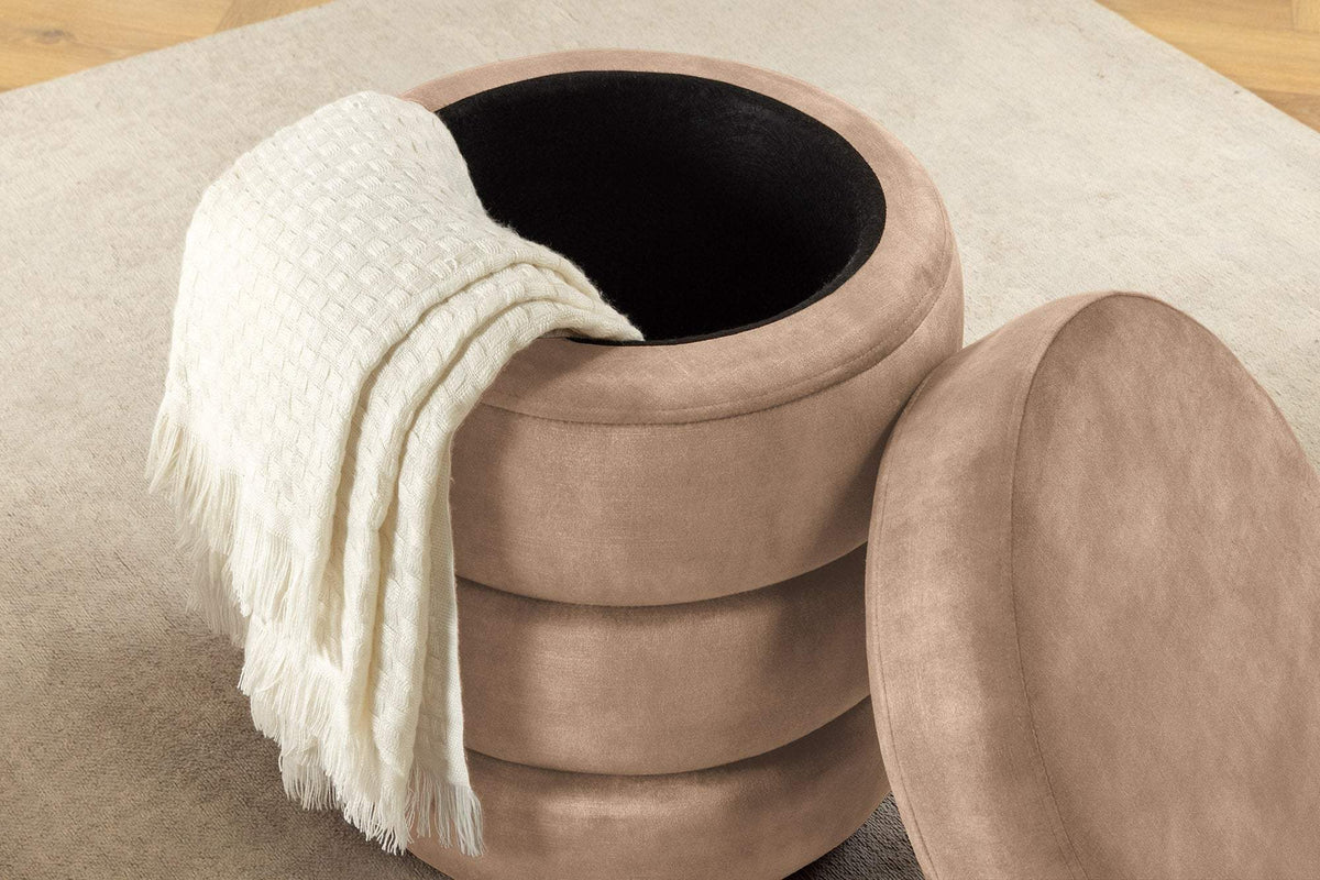 VOQUE bézs bársony lábtartó