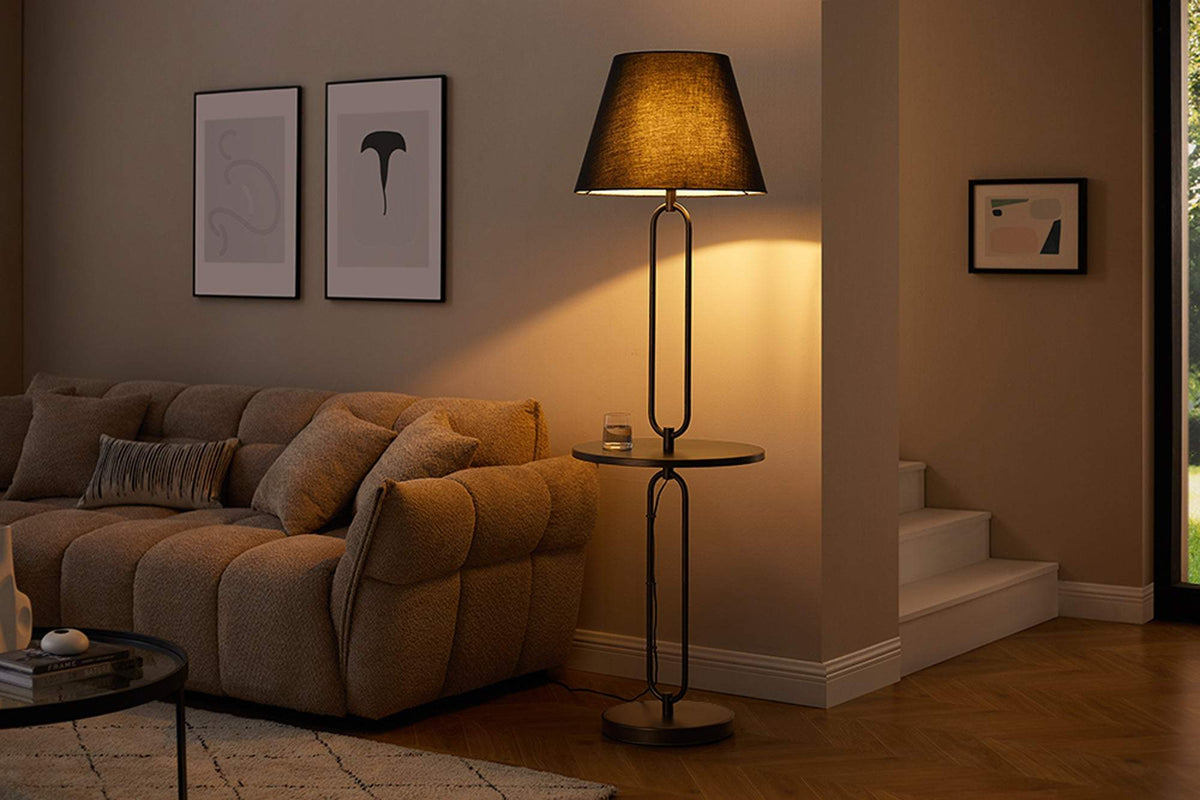 SERVANT fekete acél állólámpa