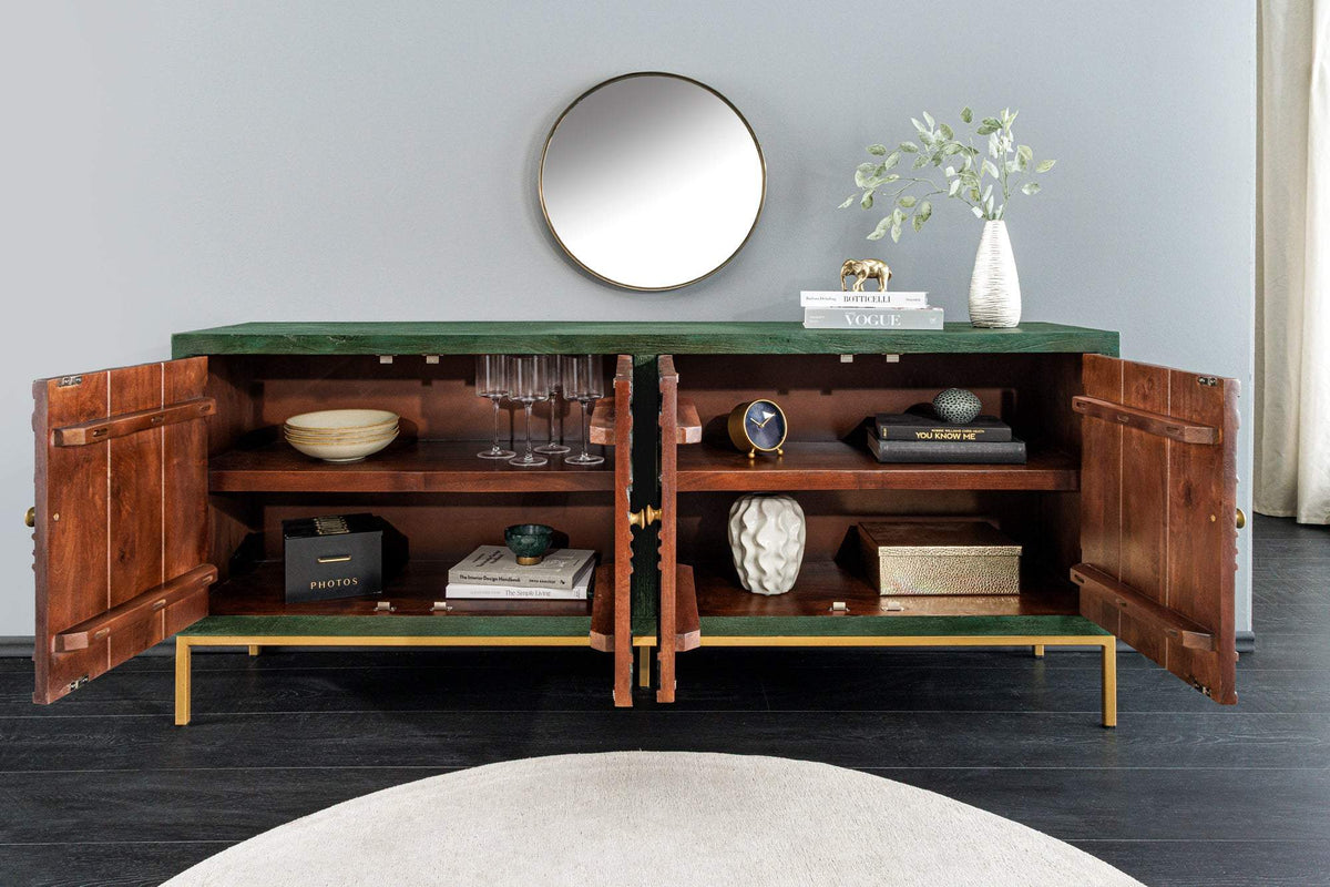 PEACOCK zöld mangófa komód