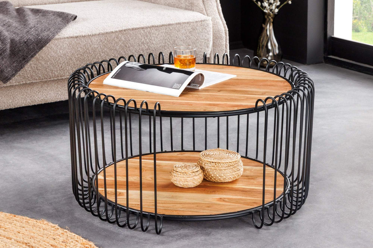 ELEMENTS barna akácfa dohányzóasztal