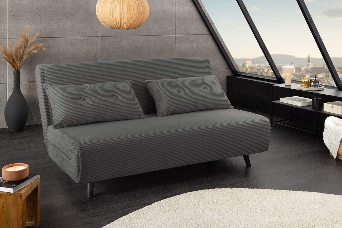 SMART MULTIFUNCTION szürke kordbársony fotelágy 140 cm