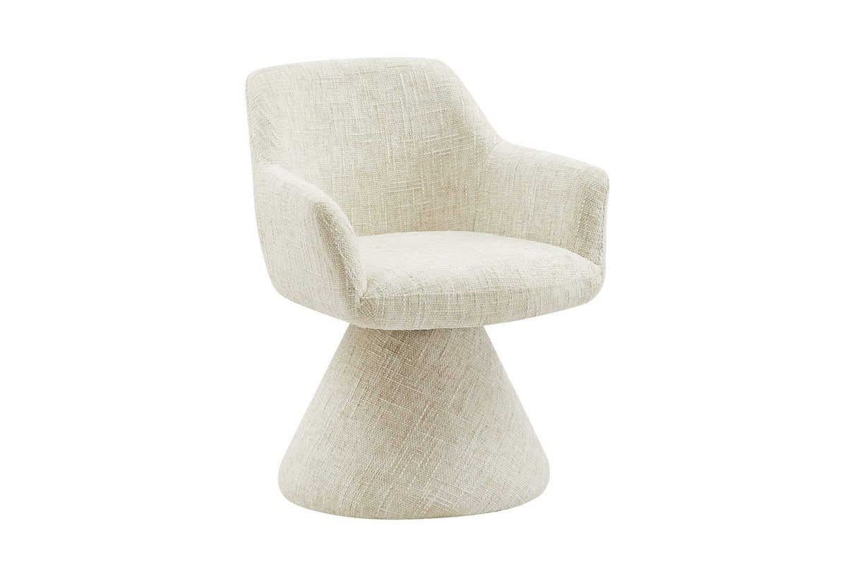 AMBIENTO bézs polyester zsenília forgószék