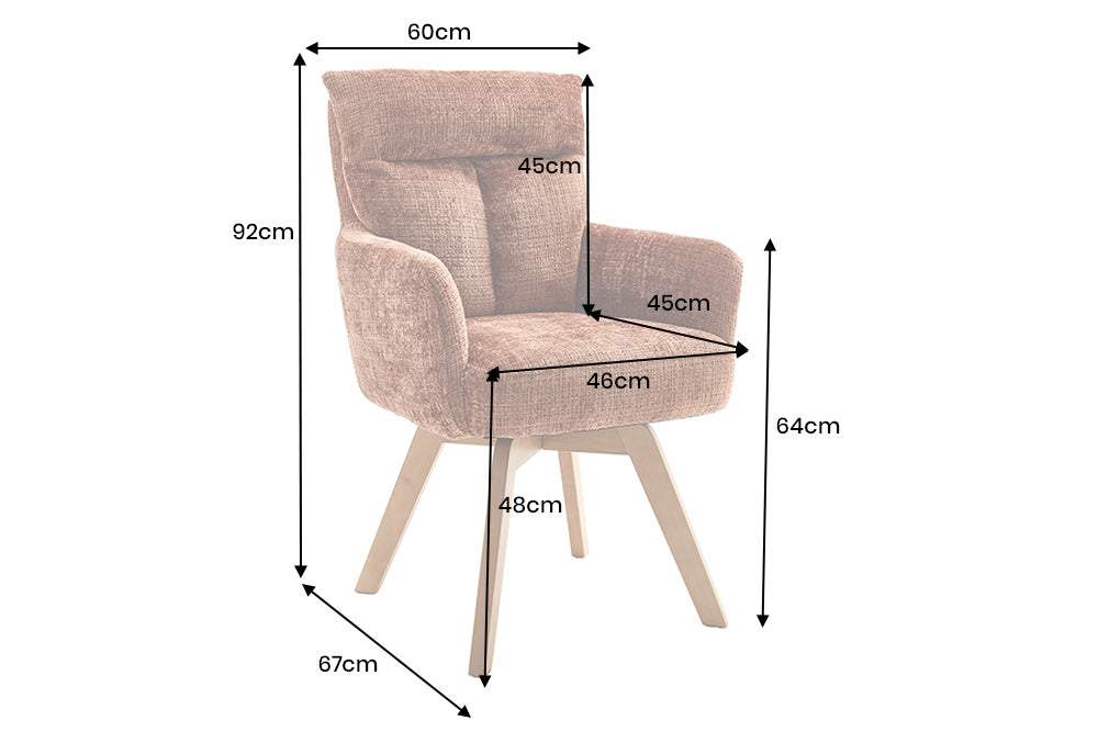 BIG GEORGE barna polyester zsenília forgószék