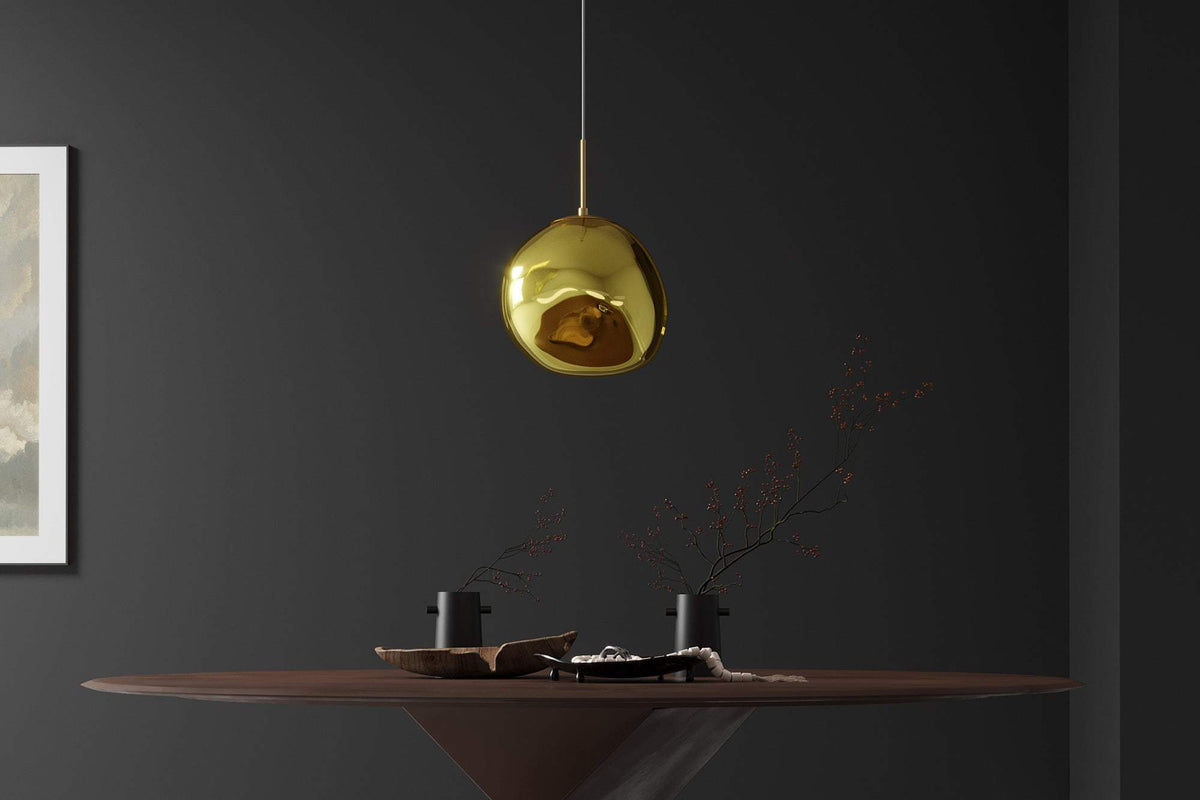 LIQUID DIAMOND arany üveg függőlámpa 35 cm