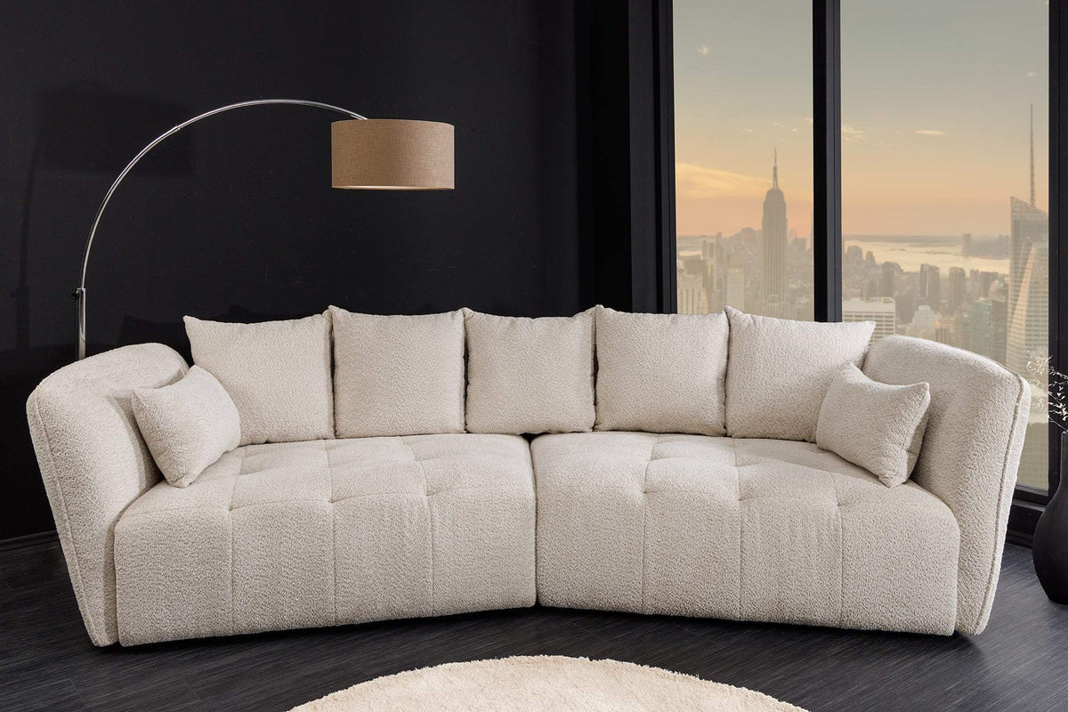 ROYAL XL bézs buklé kanapé