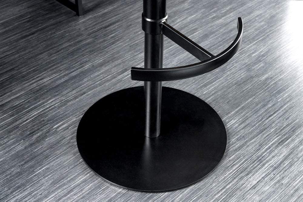 BIG GEORGE fekete bőr bárszék