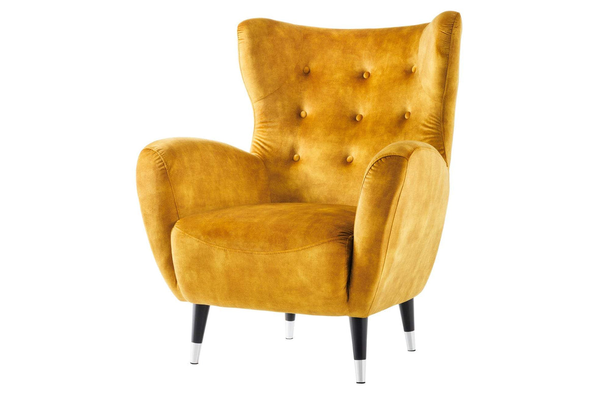 DON sárga buklé fotel