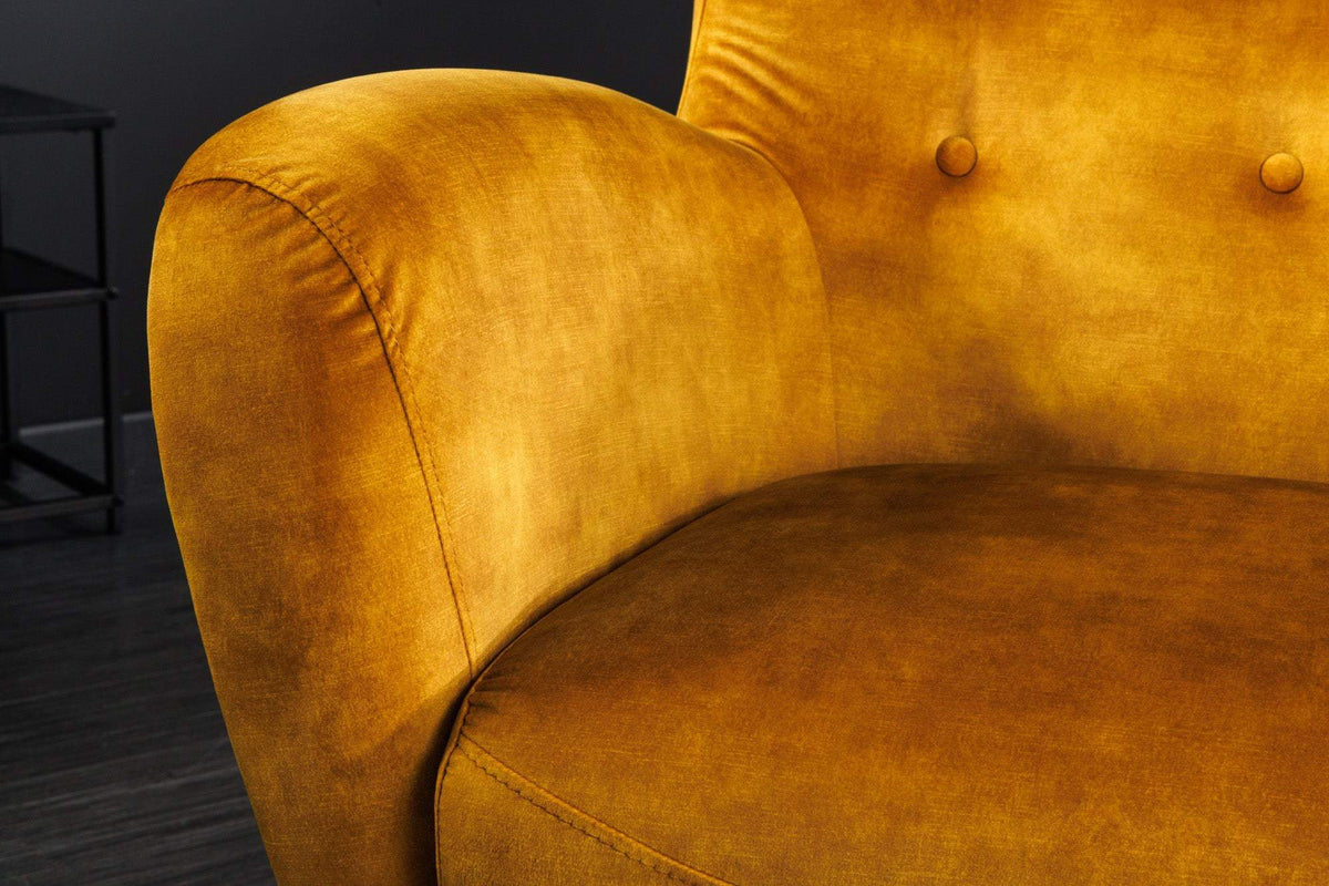 DON sárga buklé fotel