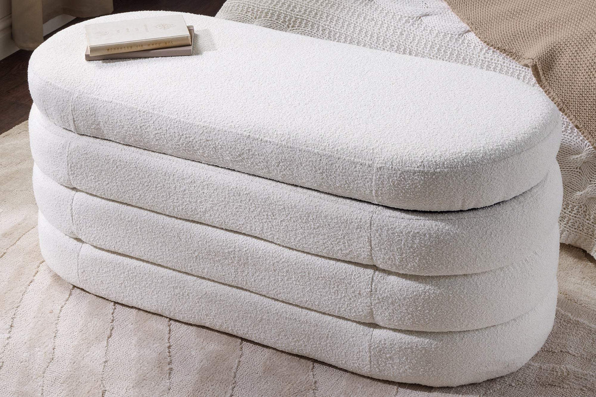 VOQUE fehér buklé ülőpad