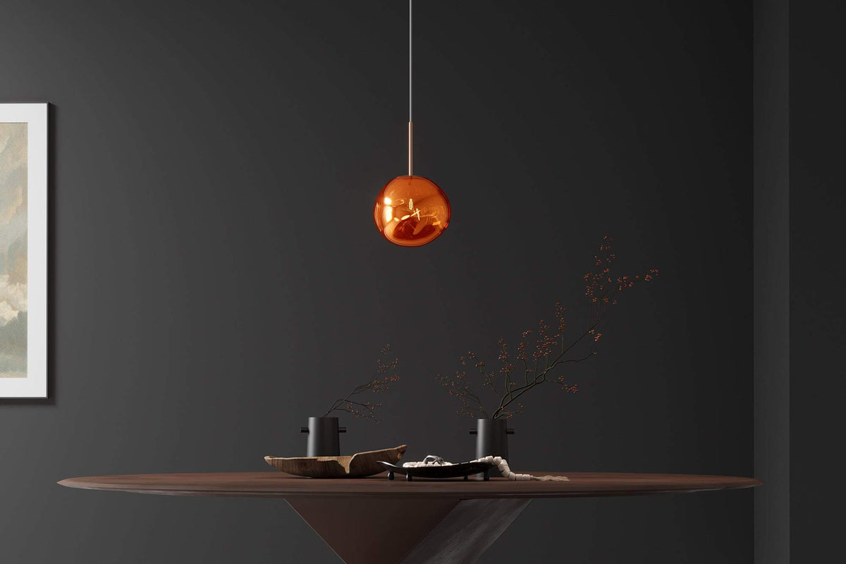 LIQUID DIAMOND réz üveg függőlámpa 20 cm