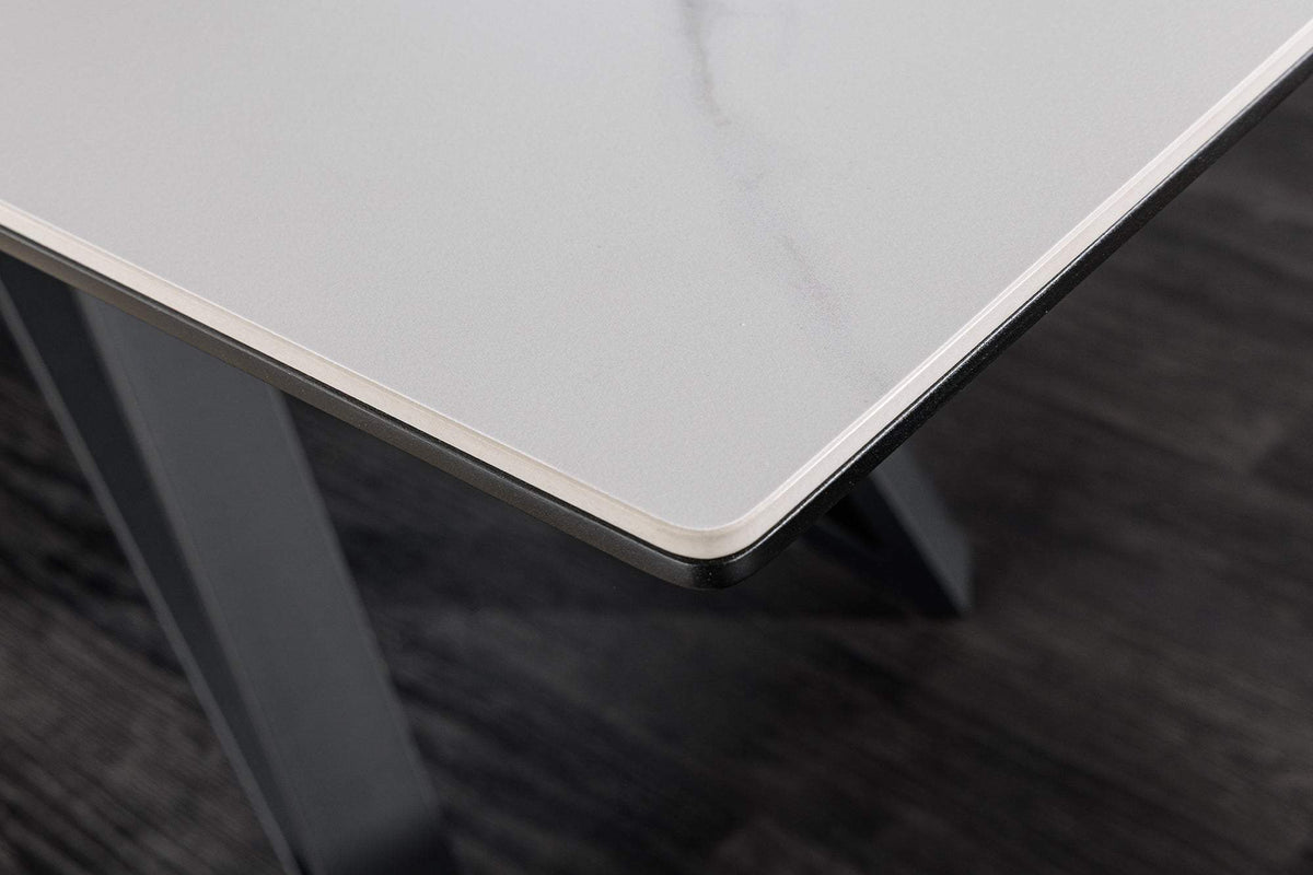 ATLAS fehér kerámia étkezőasztal 160-200 cm