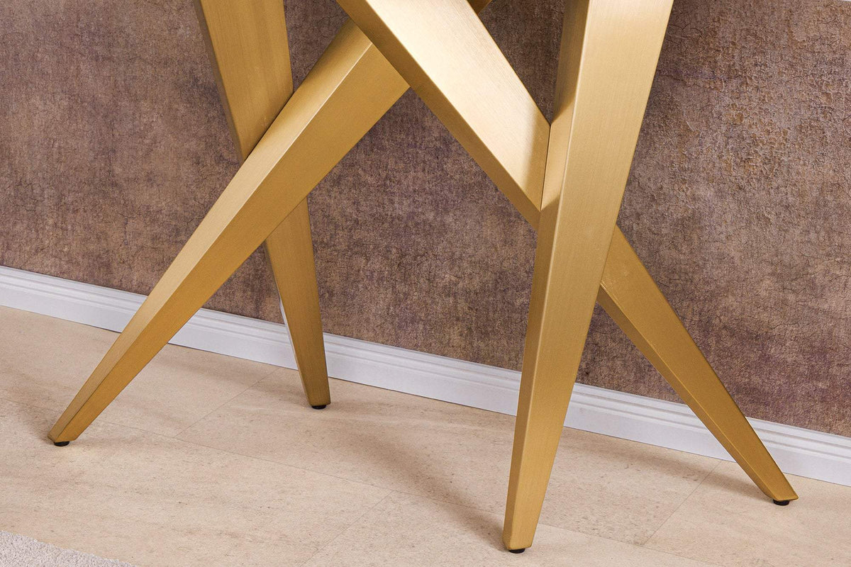 ART LIVING fehér kerámia konzolasztal