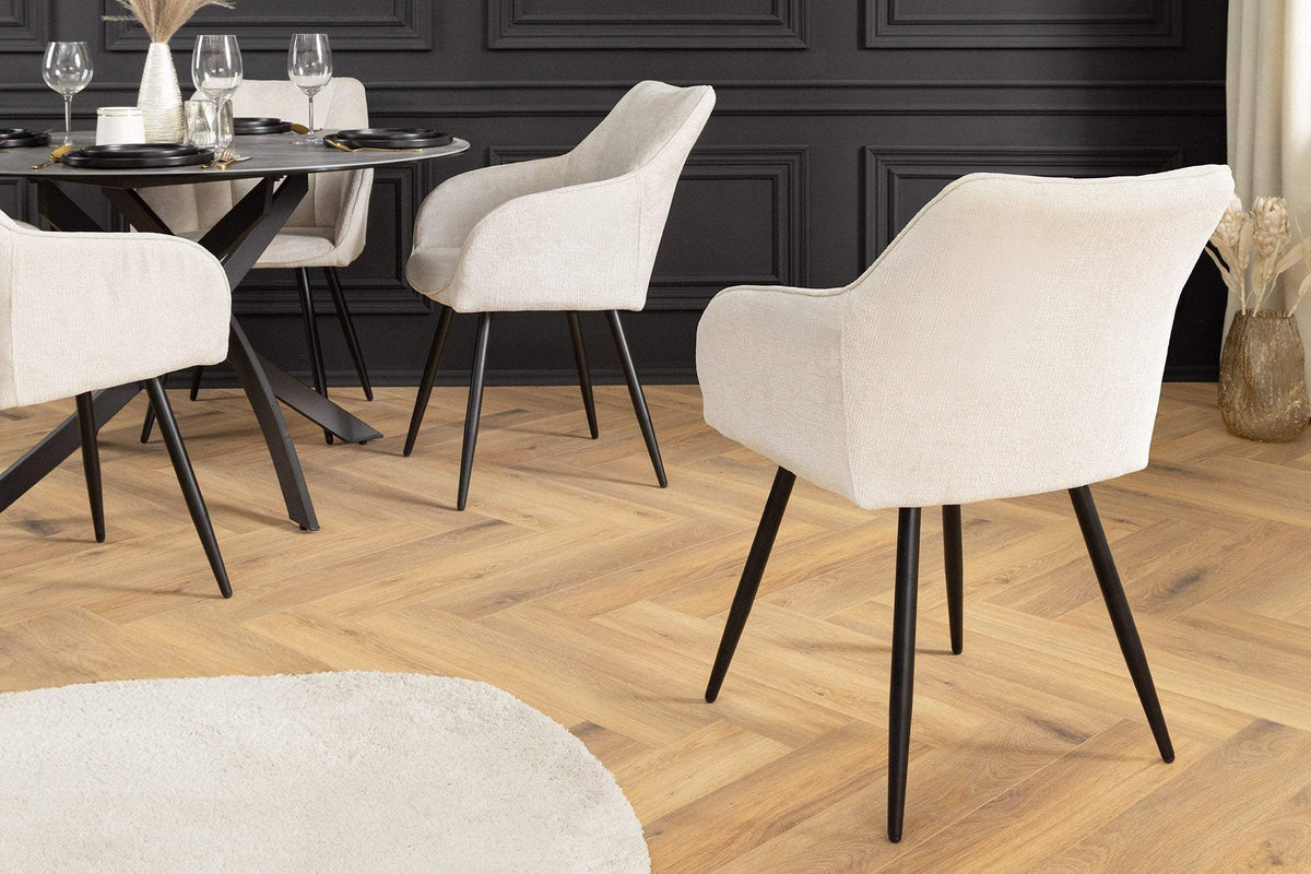 AVIGNON bézs polyester zsenília forgószék