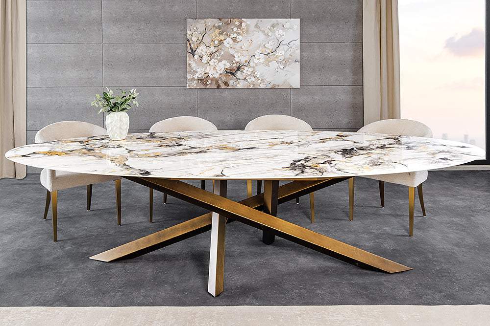 SCULPTURE tarka kerámia étkezőasztal 280 cm