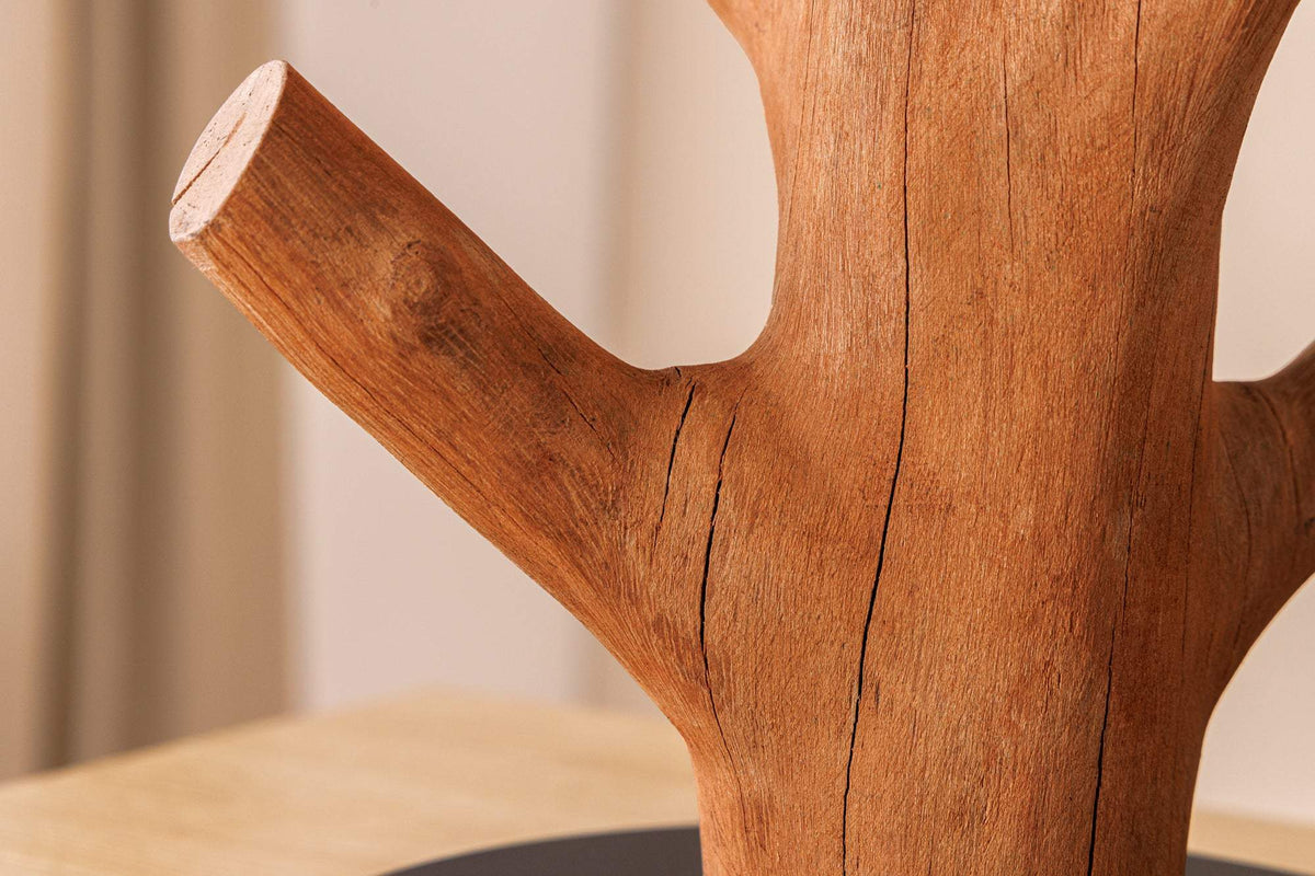 JEWELRY barna fa asztali lámpa