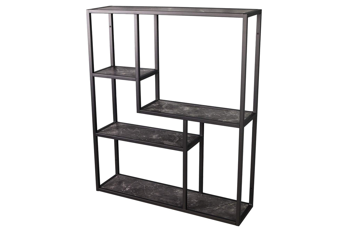 SLIM LINE márvány hatású antracit fali polc