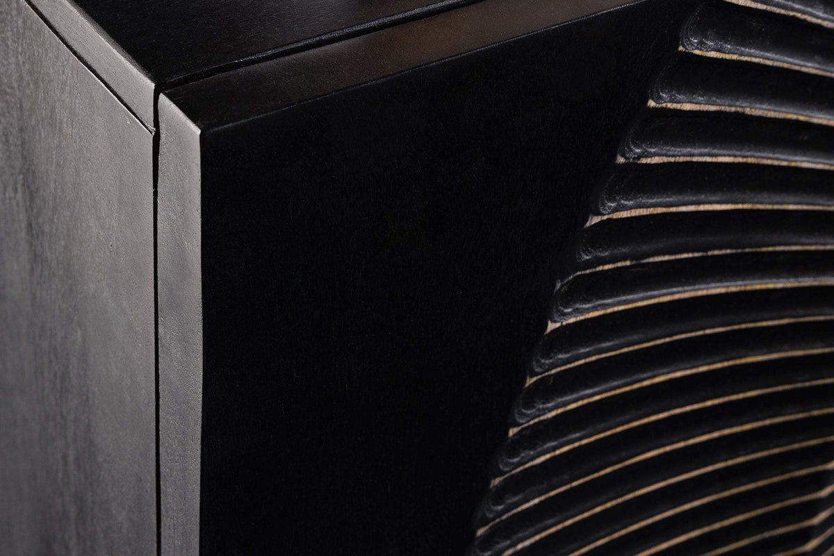 GOLDEN SUNSET fekete mangófa komód