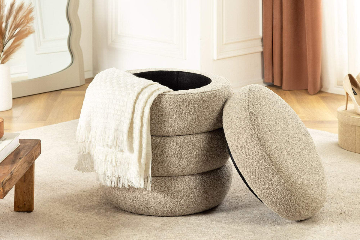 VOQUE taupe buklé lábtartó