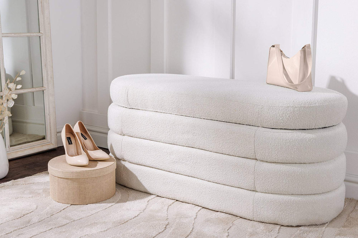 VOQUE fehér buklé ülőpad