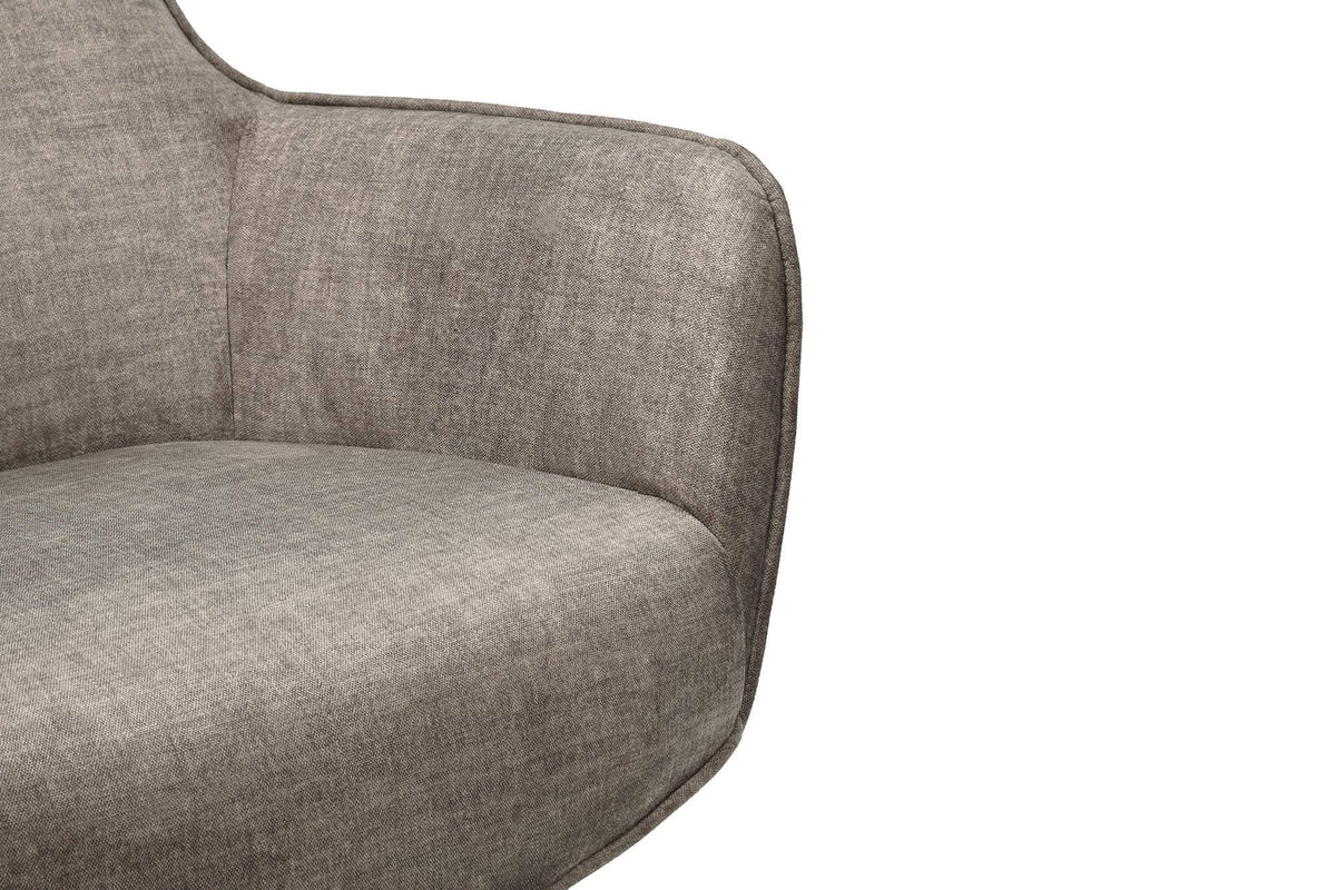 VOGUE taupe bársony fotel