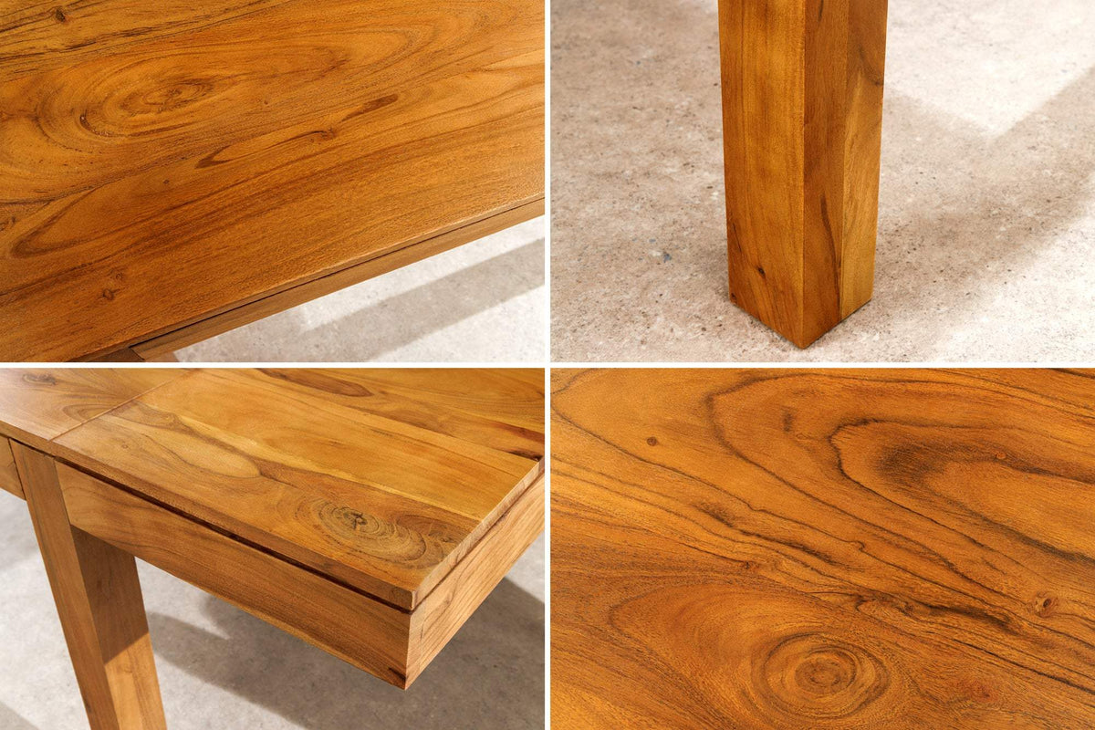 PURE barna fenyőfa étkezőasztal 120-200 cm