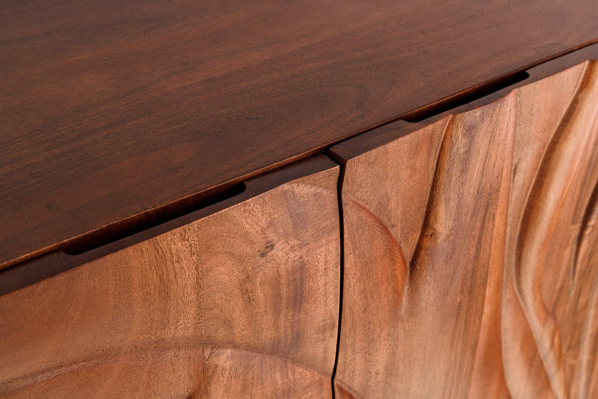 FLUID barna akácfa tálalószekrény 120 cm